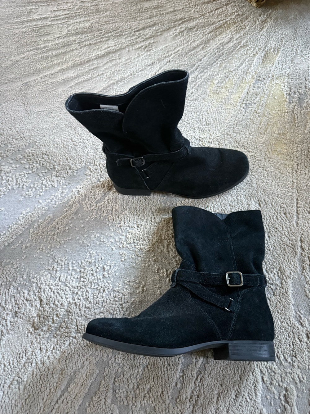 KOOLABURRA BY UGG ELISTA BLACK SUEDE BOOTS combat biker suede leather 8